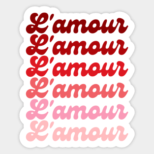 Red Love In French For Lovers Sticker